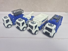 Set 4 camiones policia